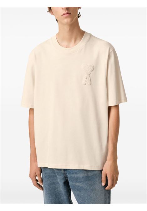 t-shirt adc patch unisex crema AMI PARIS | HTS055.726136